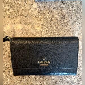 Kate Spade Black Pebbled Leather Clutch